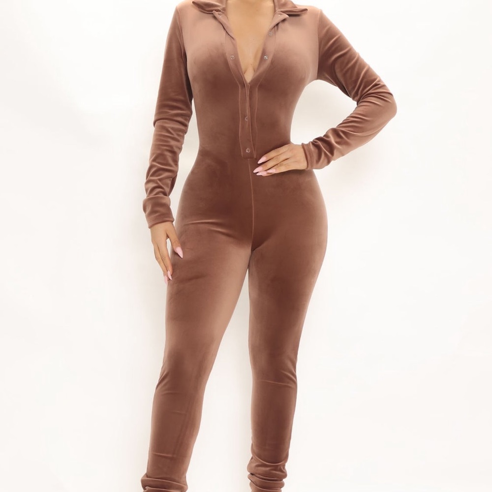 FashionNova Sweet Dreams Velvet Jumpsuit